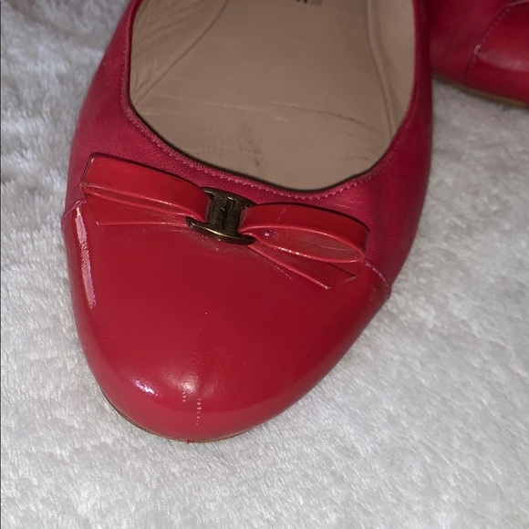 Gently Loved Salvatore Ferragamo Women's Red Ballet Flats - Picture 2 of 11